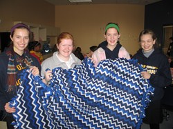 St. Ursula Academy Students Make Blankets for Project Linus